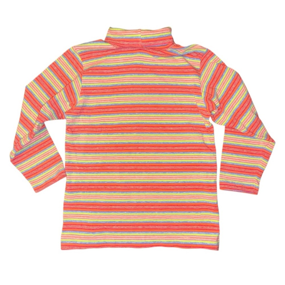 Vintage Mulberribush Girls Rainbow Stripe Turtleneck Top Size 6 USA Made - Picture 2 of 7
